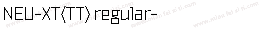 NEU-XT(TT) regular字体转换